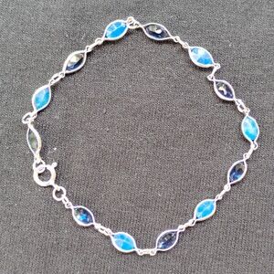 Elegant Blue and Silver Bracelet